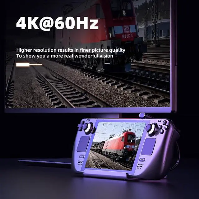 Alt view image 6 of 7 - Multiport 7in 1 Docking Station with HDMI2.0 USB C and Gigabit Ethernet Supports for X/SteamDeck