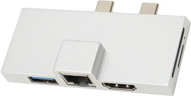 Alt view image 3 of 7 - Dual USB C Expansion Hub 7 Ports for Outer Layer Pro 8 9 X, 5Gbps Fast Data Transfer, 4K Video Output, Aluminum, Direct 100W Supply, Plug and Play