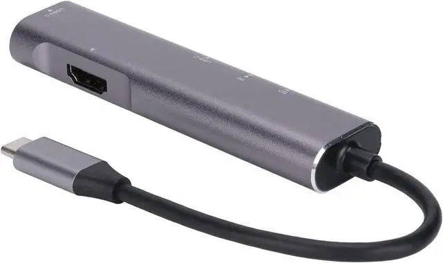 Alt view image 6 of 7 - QT05 Type C to HD Multimedia Interface USB 3.0 Hub, 5 in 1 Multi Function Hub, High Speed Transmission, 4K HD Video Output, PD Charging and Data Transmission for Laptop Mobile Ph