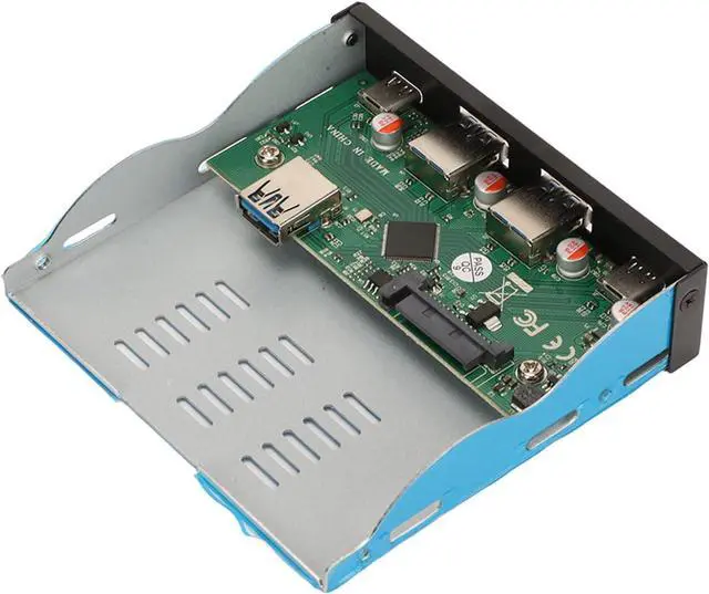 Alt view image 5 of 7 - Front Panel USB 3.1 Hub, 4 Downstream 1 Uplink Ports, 10Gbps Transfer Rate, Wide Compatibility, Aluminum Alloy Material, for Desktop PC Office Use