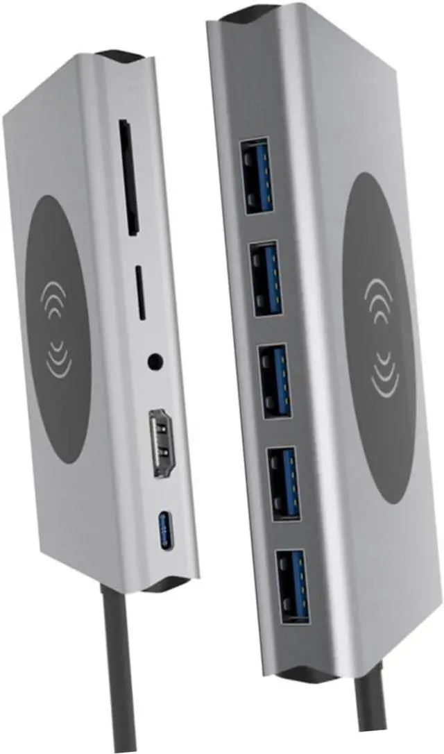 Alt view image 4 of 7 - Angoily 1Pc USB Hub Type C Adapter with Pd Rapid Charging USB Ports Vga and LAN Port for Home Use