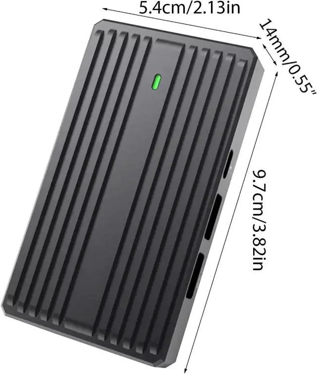 Alt view image 3 of 7 - M.2 NVMe SSD Enclosure Tool-Free USB C External NVMe SSD Enclosure 10Gbps M.2 NVMe to USB Adapter USB 3.2 M.2 NVMe