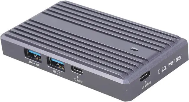 Alt view image 5 of 7 - M.2 NVMe SSD Enclosure Tool-Free USB C External NVMe SSD Enclosure 10Gbps M.2 NVMe to USB Adapter USB 3.2 M.2 NVMe