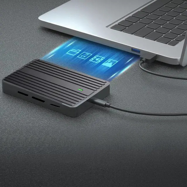 Alt view image 7 of 7 - M.2 NVMe SSD Enclosure Tool-Free USB C External NVMe SSD Enclosure 10Gbps M.2 NVMe to USB Adapter USB 3.2 M.2 NVMe