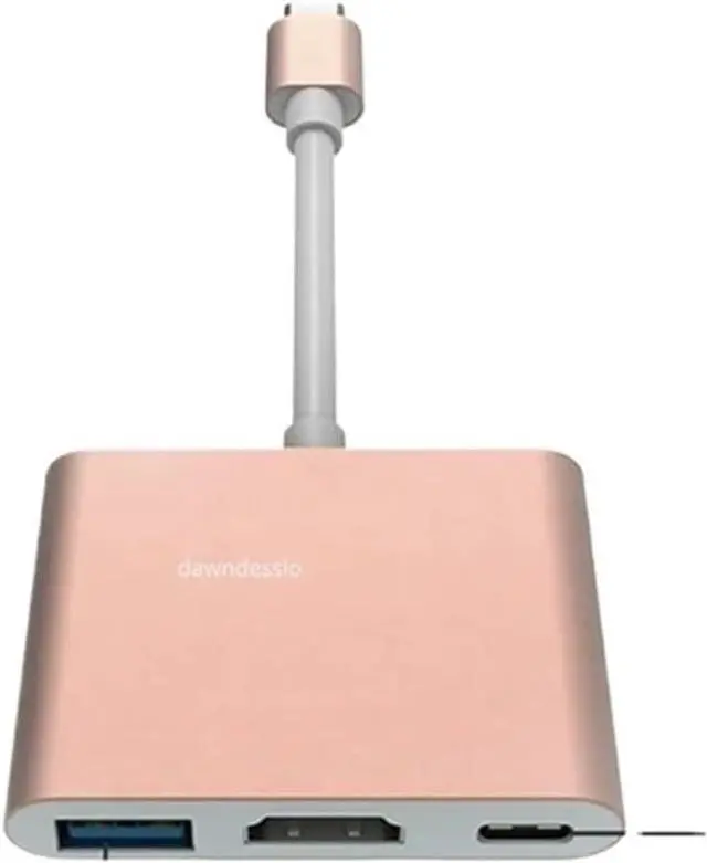 Alt view image 5 of 6 - TY>pe C HUB USB C to HDMI-Compatible Splitter USB-C 3 in 1 4K HDMI-Compatible USB 3.0 PD Fast SMA/*rt Adapter for(Sliver)