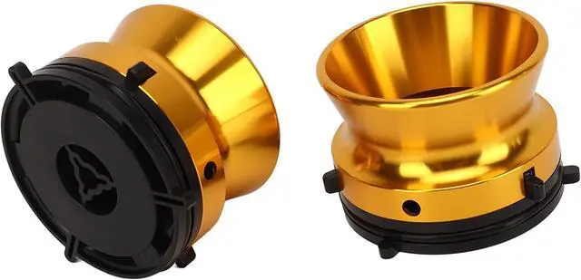 Alt view image 2 of 7 - 1 Pair 10in Polished Aluminium, Polished Aluminium Nab Hub Adapter Nab Hub Adapter Nab Hub Adapter Opener Universal Loading Device Universal Nab Hub Adapter (Gold)