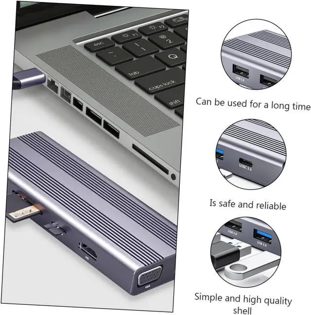 Alt view image 3 of 7 - DIYEAH USB Hub Adapter C Expansion Splitter with High Speed Data Transfer Compatible