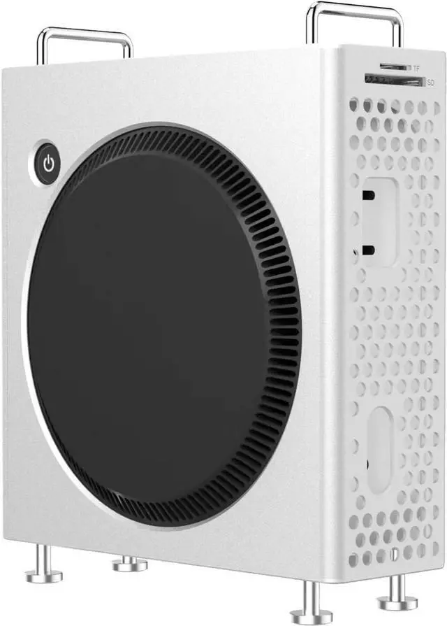 Main image of Aluminum Alloy Computer Chassis Stand, CNC Aluminum Chassis Stand Case Holder for Mac mini M4, with Optimal Heat Dissipation (Silver)