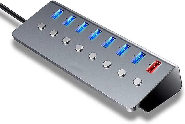 Main image of Bjebndd 4-Port/8-port USB3.0 Hub With On Off Switch USB Splitter Multi-port Expander Fast Data Transmission For PC Computer