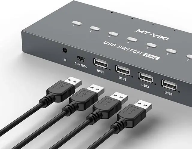 Alt view image 4 of 7 - USB2.0 Manual Shared Switching Printer Sharing Device USB Hub 8 In 4 Out Data Transfer Hub Converter