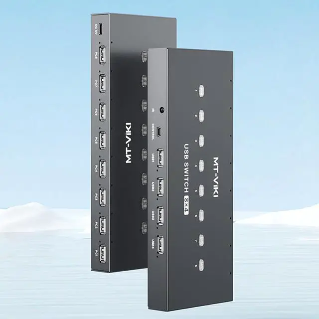 Alt view image 7 of 7 - USB2.0 Manual Shared Switching Printer Sharing Device USB Hub 8 In 4 Out Data Transfer Hub Converter