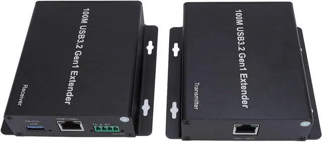 Main image of USB 3.2 Extender Over Cat6a Ethernet - 4 Port 330FT Data Transfer Kit with Receiver Transmitter, Plug & Play for PC Webcam Security Cameras (US Plug)