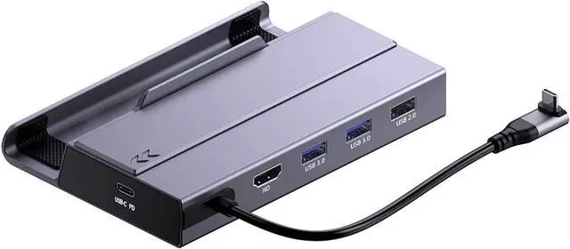 Alt view image 3 of 7 - Multiport 7in 1 Docking Station with HDMI2.0 USB C and Gigabit Ethernet Supports for X/SteamDeck