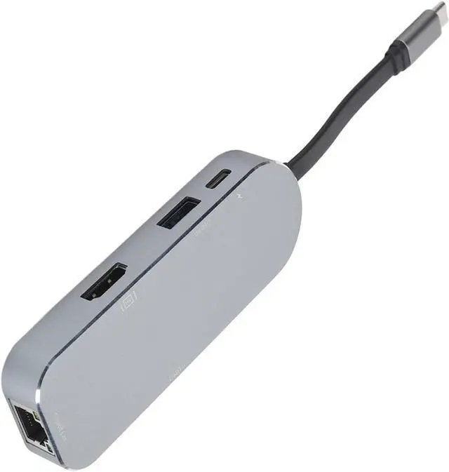 Alt view image 2 of 7 - Docking Station, Multifunctional Type C Docking Station 7 in 1 for Office (Silver)