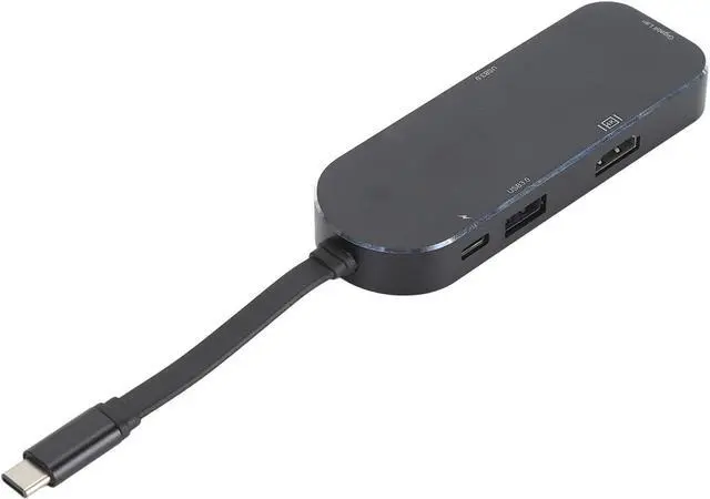 Alt view image 2 of 7 - 7 in 1 Type C Docking Station, 4K HD Display, RJ45, USB3.0, PD, Storage Card Slots, Micro Card Slots, Aluminum Alloy Hub for Android, OS X, HarmonyOS (Black)