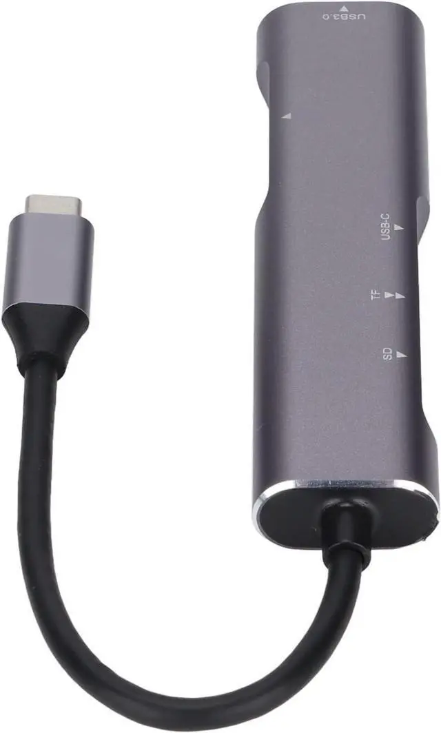 Alt view image 6 of 7 - QT05 Type C to HD Multimedia Interface USB 3.0 Hub, 5 in 1 High Speed Transmission Hub for Computer, 4K HD Output, PD Charging Data Transfer, Plug and Play