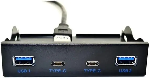 Main image of USB Hub USB C Hub 3.5 Inch Floppy Drive Front Panel 2 Port USB 3.0 + 2 Port USB 3.1 Type C 20 Pin Connector for Desktop Computer