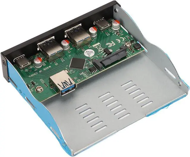 Alt view image 6 of 7 - Front Panel USB 3.1 Hub, 4 Downstream Ports, 1 Uplink Port, Desktop PC Docking Hub, 10Gbps Transfer Rate, Aluminum Alloy Material, for Office Use, Supports Multiple USB Speeds