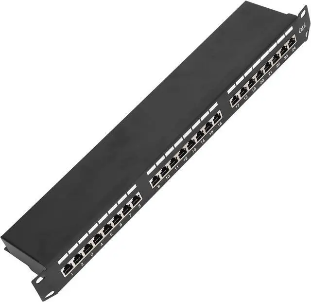 Alt view image 5 of 7 - Patch Panel 24 Port 24 Port Patch Panel , Patch Panel 24 Port Patch Panel,Patch Panel Shielded Type Coupler Patch Panel Wall Mount Patch Panel with Removable Back Bar
