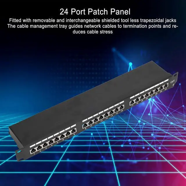 Alt view image 4 of 7 - Patch Panel 24 Port 24 Port Patch Panel , Patch Panel 24 Port Patch Panel,Patch Panel Shielded Type Coupler Patch Panel Wall Mount Patch Panel with Removable Back Bar