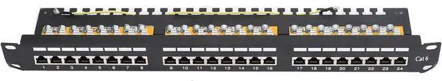Alt view image 7 of 7 - Patch Panel 24 Port 24 Port Patch Panel , Patch Panel 24 Port Patch Panel,Patch Panel Shielded Type Coupler Patch Panel Wall Mount Patch Panel with Removable Back Bar