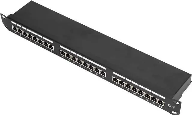 Alt view image 6 of 7 - Patch Panel 24 Port 24 Port Patch Panel , Patch Panel 24 Port Patch Panel,Patch Panel Shielded Type Coupler Patch Panel Wall Mount Patch Panel with Removable Back Bar