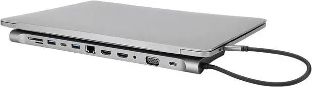 Alt view image 7 of 7 - 2 X 4K Hd Aluminum Alloy Backward Compatibility USB Docking Station, Docking, for TypeC Notebooks