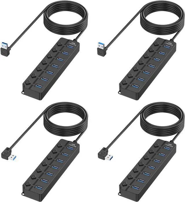 Alt view image 7 of 7 - Expand Connectivities With 7 Port USB 2.0 Hubs USB Splitter For Office And Home Use 480Mbps Highly Speed Data Transfer