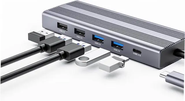 Alt view image 4 of 7 - PHENOFICE High Performance USB Hub Hub Adapter for Computer Expansion Transfer Adapters