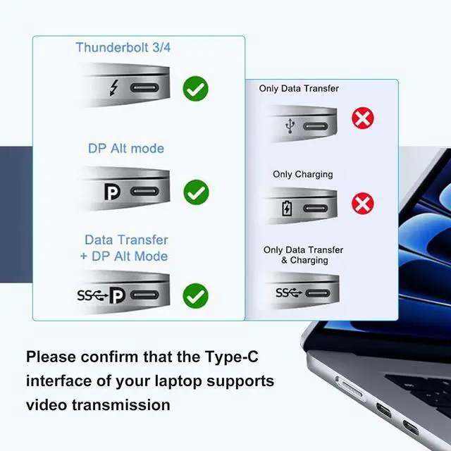 Alt view image 6 of 7 - 5-in-1 Type-C Hub Docking Station, Type C to HDTV Adapter, RJ45 Ethernet, 4K HDTV, PD100W, USB 3.0, USB2.0 Compatible with Type C Devices with DP Alt Mode, Multi-Port Adapter