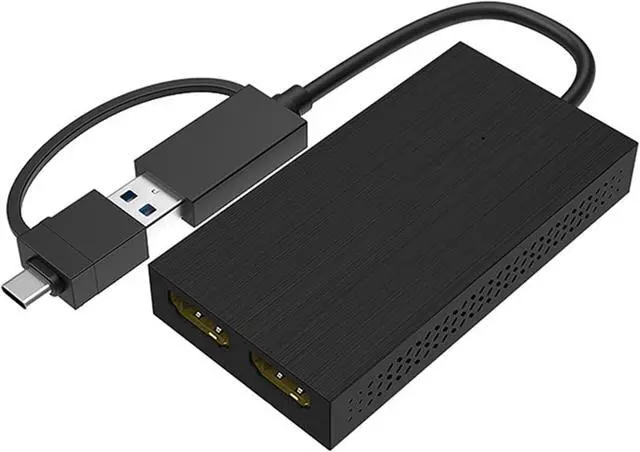 Main image of WEISUYUUS USB TypeC Double Output Adapter Support 4k 3840x2160@30Hz for Multiple Monitors Expand Screen