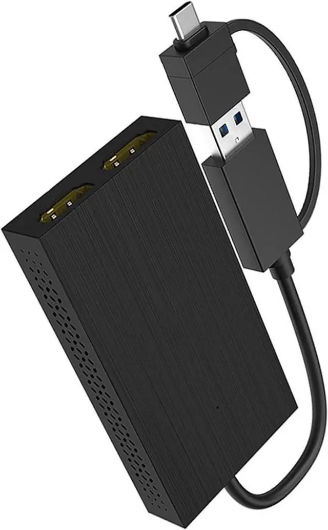 Alt view image 6 of 7 - WEISUYUUS USB TypeC Double Output Adapter Support 4k 3840x2160@30Hz for Multiple Monitors Expand Screen