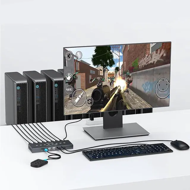 Alt view image 5 of 7 - USB2.0 Manual Shared Switching Printer Sharing Device USB Hub 8 In 4 Out Data Transfer Hub Converter