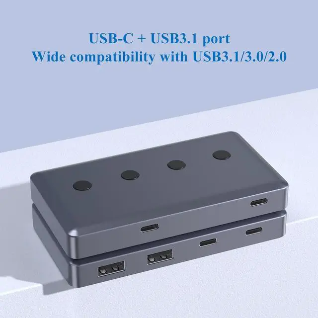 Alt view image 4 of 7 - Portable USB 3.1 Hubs Highly Speed USB Splitter USB Expansion Dock With Individual Power Button For Office And Gaming