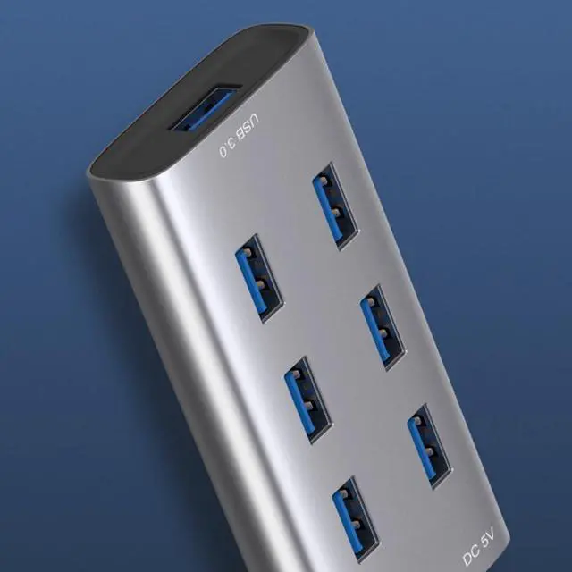 Alt view image 4 of 7 - Fowspvzn 7 Ports USB HUB USB Extension All Aluminum Fuselage Computer Accessories with Power Supply Port