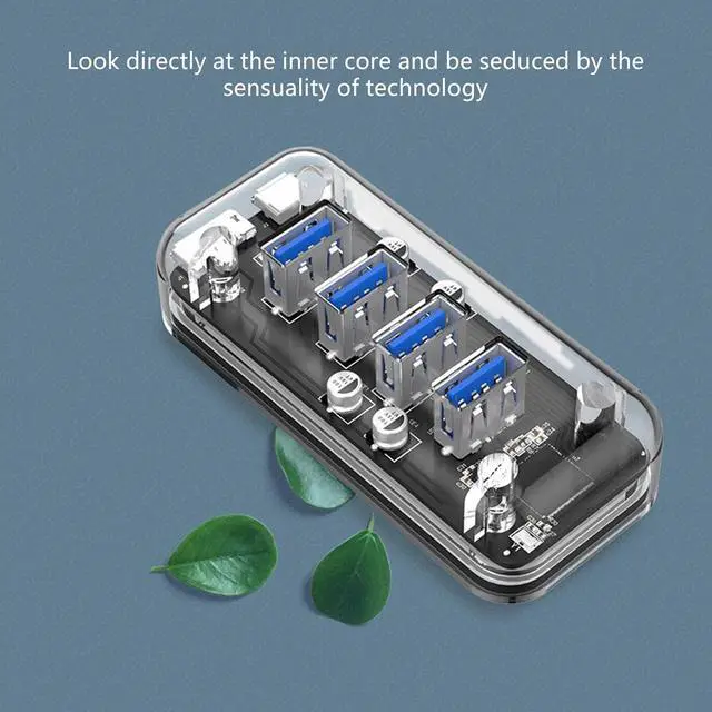 Alt view image 3 of 7 - Rdxanc USB Charging Adapter 4-Port USB3.0 Splitter for Laptop and PC VL817 Contol Double Power Supply For Laptop PC Computer