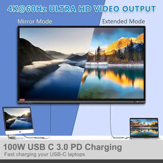 Alt view image 3 of 7 - 12-in-1 USB C Hub with M.2 SSD Enclosure  Expand Your Laptop with 4K/60Hz HDMI, 1Gbps Ethernet & Dual Storage (NVMe/SATA), USB 3.0/USB-C (5Gbps)Works with MacBook Pro, Perfect for Multi-Tasking