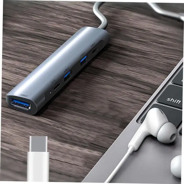 Alt view image 2 of 7 - Artibetter Pcs Mini USB Hub Type c Port Splitter Portable Data Hub for Expand USB Ports Accessories Plug Play