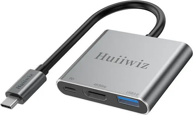 Main image of USB C to HDMI Adapter with Multiport(4K@30Hz/USB3.0/PD 100W) USBC to HDMI Adapter for iPhone iPad MacBook Switch to TV Monitor Projector