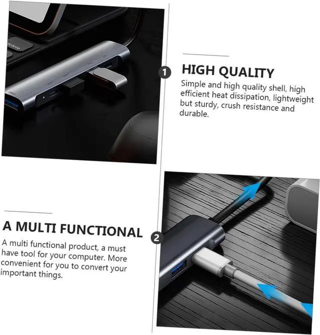 Alt view image 5 of 7 - Angoily Pcs Port USB Hub Type c Multi USB Splitter for Desktop Pc Ports Easy to Carry