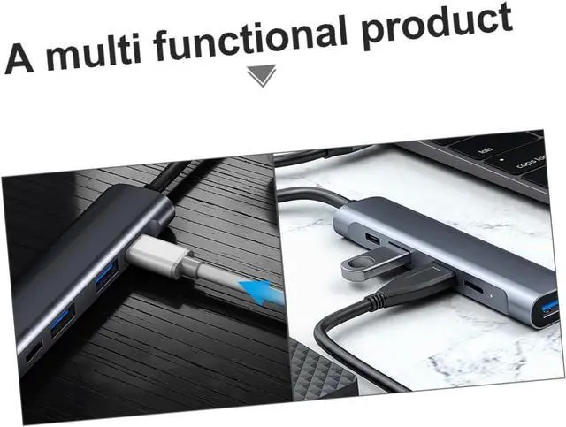 Alt view image 6 of 7 - Angoily Pcs Port USB Hub Type c Multi USB Splitter for Desktop Pc Ports Easy to Carry