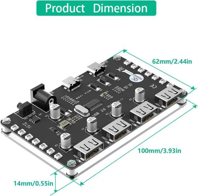 Alt view image 4 of 7 - Portable USB 2.0 Expansion Card Adapter Hubs Adapter External Controller PCIE Extender Card For Desktop Computer Use