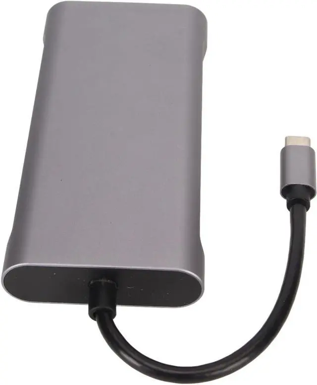 Alt view image 6 of 7 - 11 in 1 Type C Hub, USB 3.0 Docking Station with 4K, VGA, 5Gbps Data Transmission, 87W PD Charging, 100Mbps RJ45 Ethernet Port, and Memory Card Reader