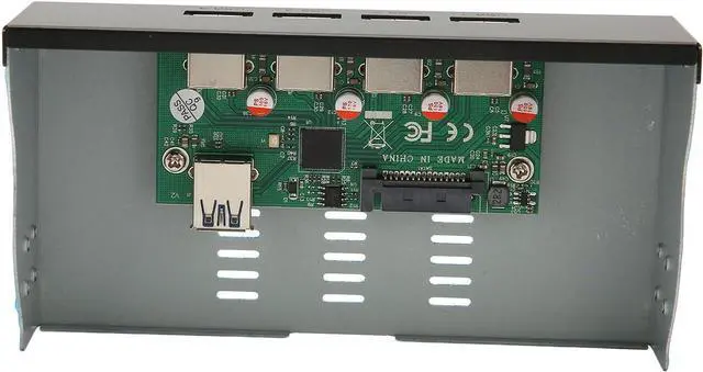 Alt view image 7 of 7 - USB 3.1 Front Panel Hub 4 Ports, USB 3.1 Front Panel Hub 5.25in 4 USB3.1 Type a Ports Support USB 3.1 Gen 2 10Gbps