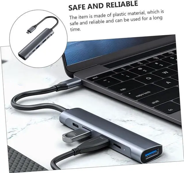 Alt view image 4 of 7 - Artibetter Pcs Mini USB Hub Type c Port Splitter Portable Data Hub for Expand USB Ports Accessories Plug Play