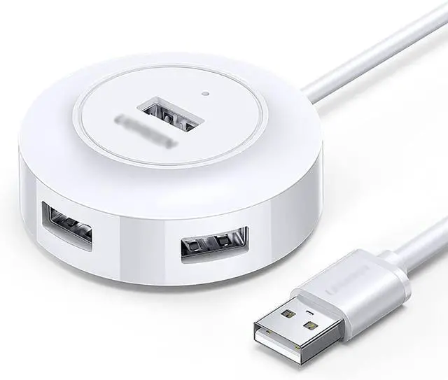 Main image of Port Expander USB HUB 4-Port Data USB Hub High-Speed Data Transfer Hub & Adapter 5V / 2A Powered Computer USB Port Expander USB Splitter (Color : White, Length : 1.5m)