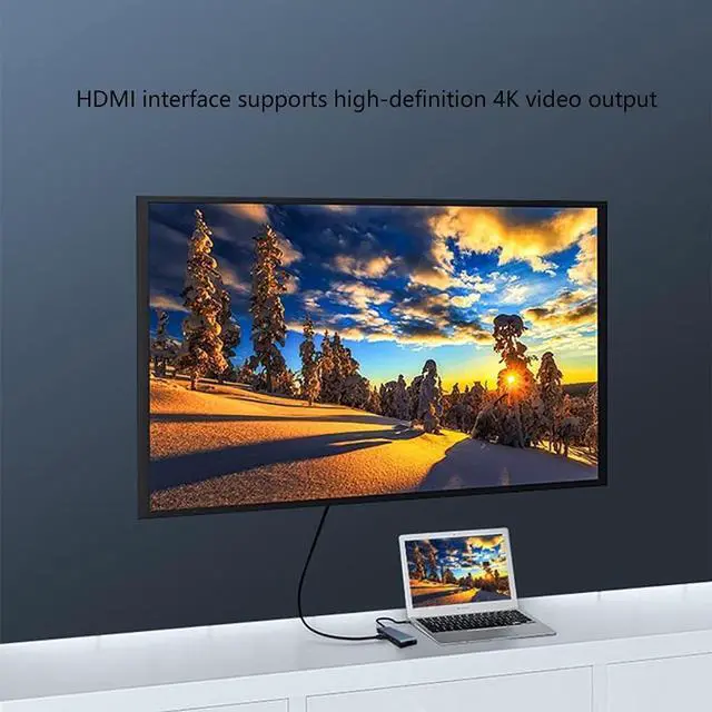 Alt view image 4 of 7 - Port Expander USB C Hub USB Type C Hub Multiport Adapter 7 in 1 with HDMI, 3.0 PD, 1Gbps Ethernet, 2 USB 3.0 Ports, SD/TF Card Reader USB Splitter