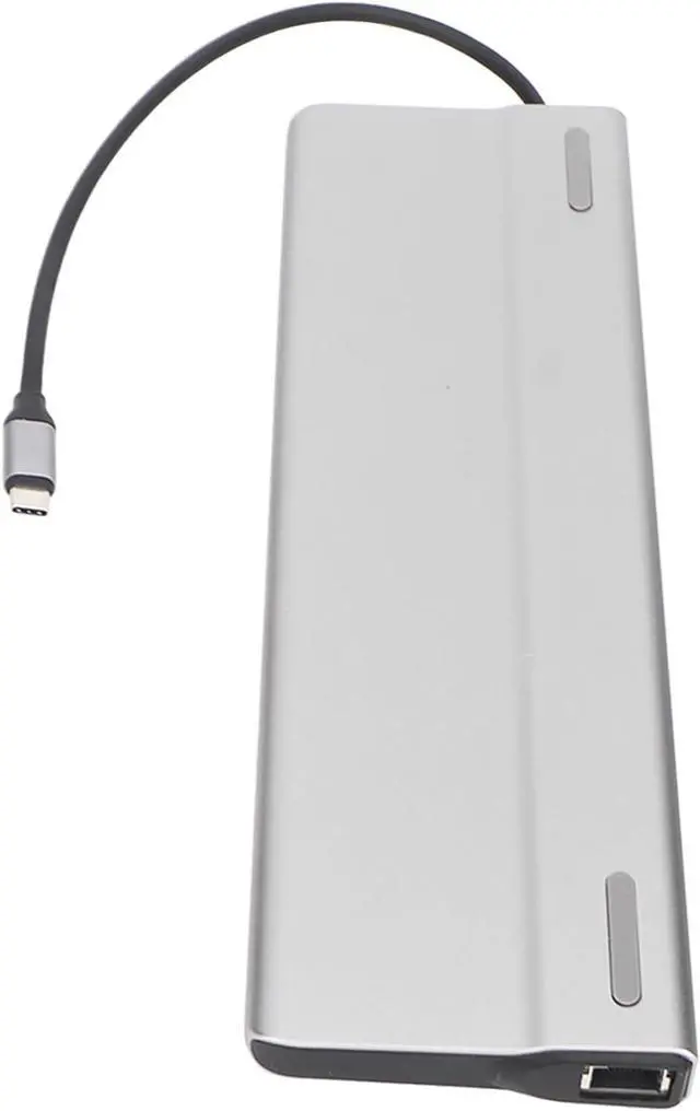 Alt view image 4 of 7 - 14 in 1 Type C Docking Station, Multi Port Expansion with 3 USB3.0, 2 USB2.0, PD, Storage Card, Memory Card, VGA, RJ45, AUDIO3.5, 2 USB C for All Type C Computers