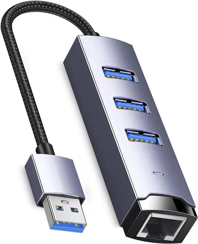 Alt view image 6 of 7 - High Performances Double Chip USB Hubs USB C to Ethernet Adapter 1000Mbps Speed for Stable Internet for Window7/8/10/11