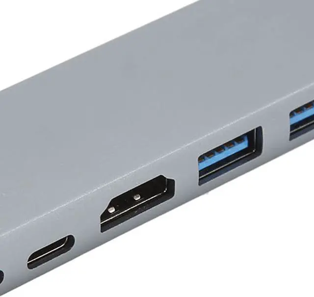 Alt view image 5 of 7 - 8 Port Type C Hub with USB 3.0, PD, RJ45, and Memory Card Reader for Laptops High Speed Data Transfer and Charging